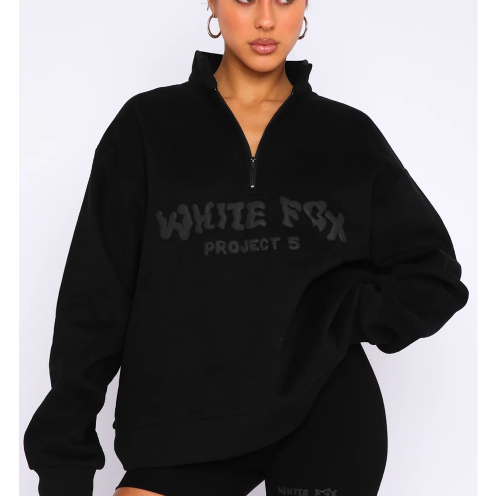 White Fox Black Quarter Zip Project 5 L/XL